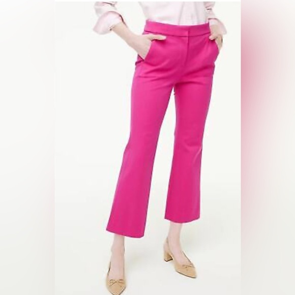 Casual Pink Cropped Flare Bottoms - Picture 1 of 5